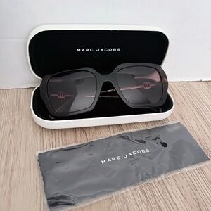 Marc Jacobs Square Sunglasses in Dark Tortoise with Gradient Lenses